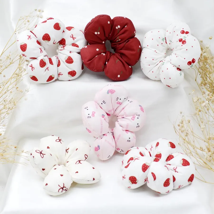 Scrunchies de corazones y cerezas — In Moda Fantasy, ref. B6658